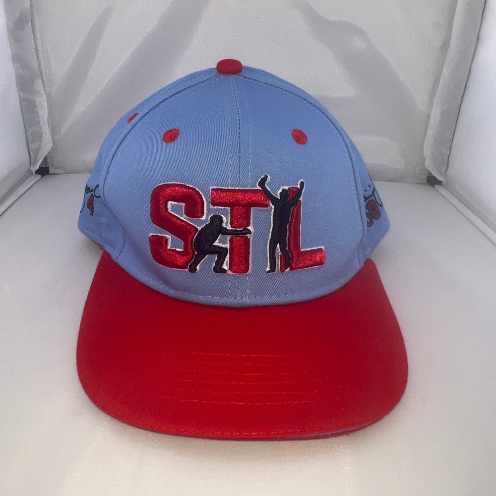 St Louis Cardinals Molina Wainwright Snapback Hat Blue Red STL Baseball Cap
